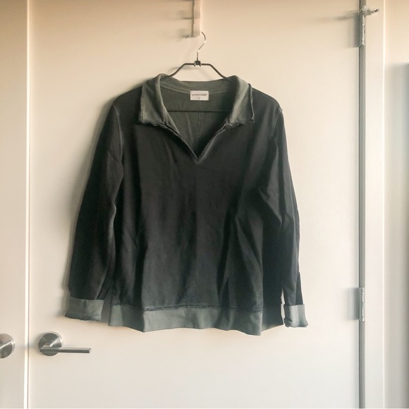 Cotton Citizen Sweaters - Cotton Citizen black malibu v neck sweater